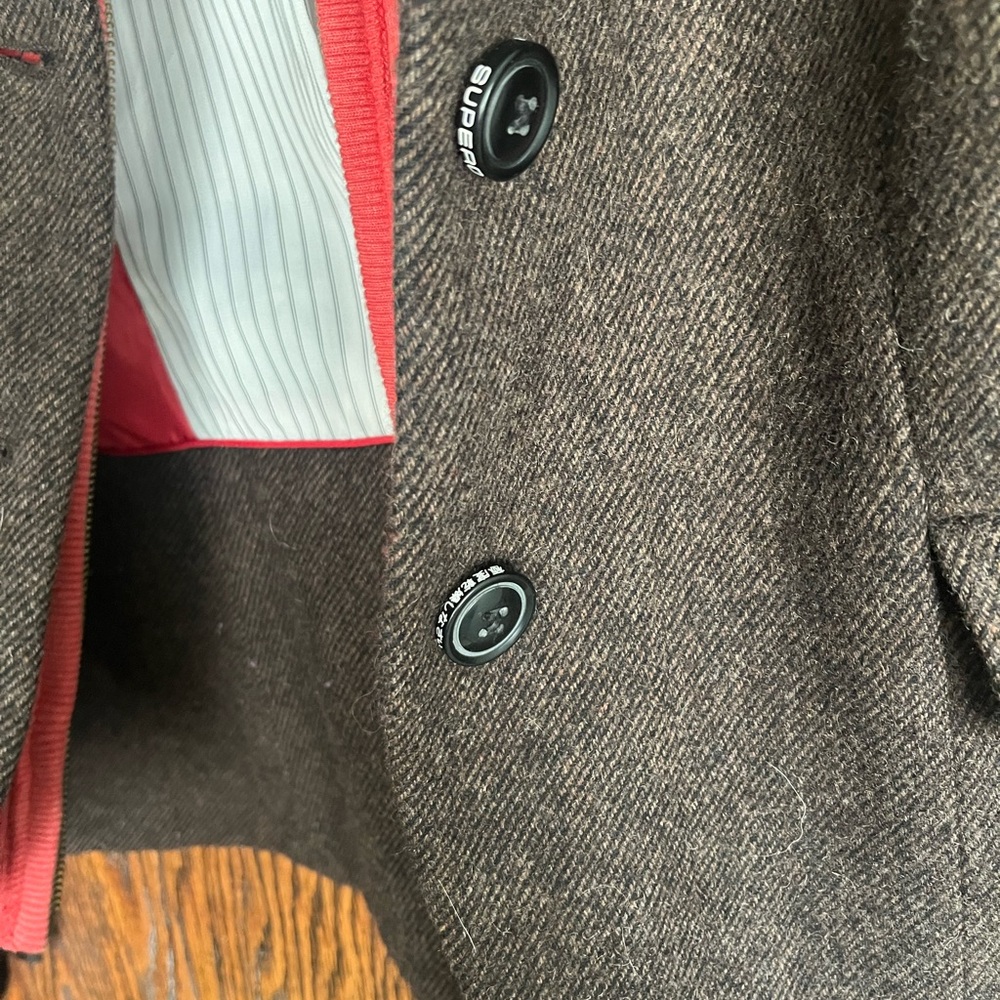 Super Dry wool blend coat and hoodie small - Picture 4 of 10